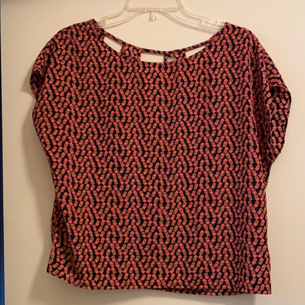 Chloe K Pineapple Blouse, open back